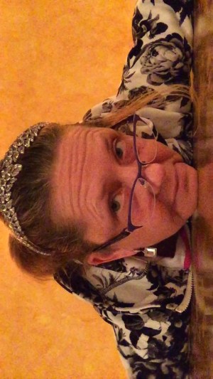 wearing Naomi's tiara, of course :)